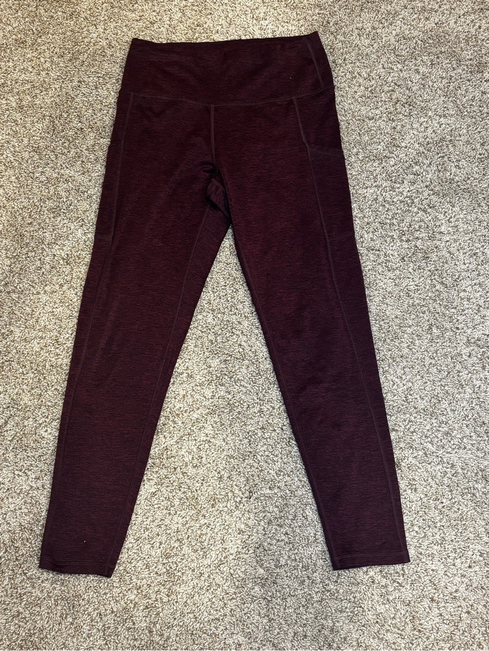 aerie High-Rise Leggings in Burgundy
